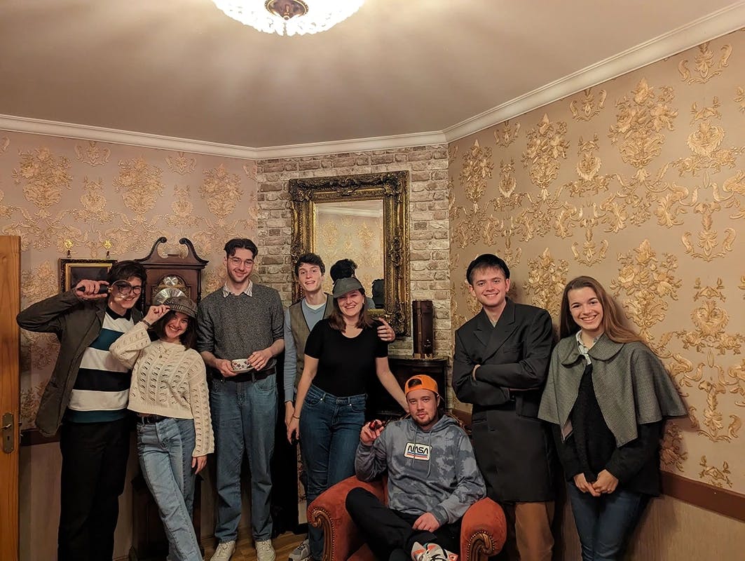 A group of young people are in happy mood after enjoying fun activities by Incognito escape rooms Dublin, Ireland