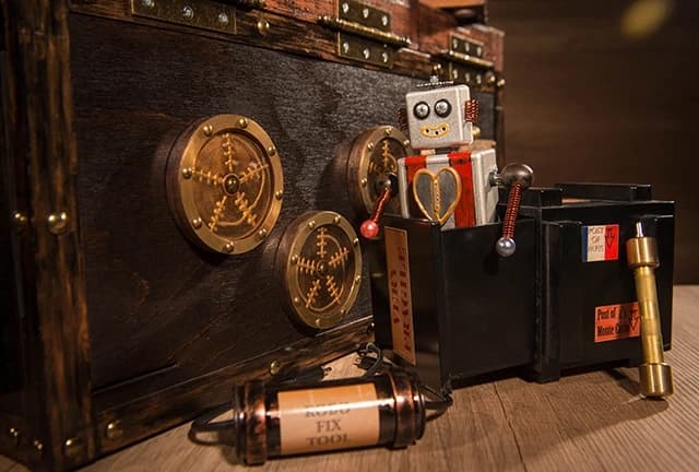 Robot prop from portable escape room — Incognito Dublin